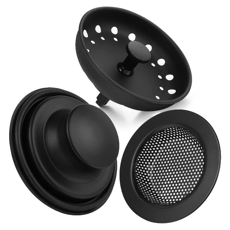 Premium Kitchen Sink Stopper Strainer Set Universal Basket Strainer Filters with Anti-Clog Drain Plugs, Perforated Basket Drain Sieve, Durable Stainless Steel Construction, Easy To Clean and Install
