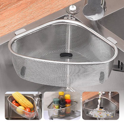 Steel Drain Basket Stainless Steel Sink Drain Basket | Standing And Hanging Dual-use Model - Nail-free Double-sided Adhesive new Version