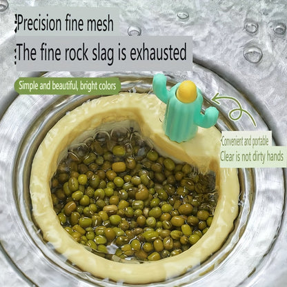 3pcs Sink Basket Strainer, Cactus Shaped Draining Basket, Kitchen Sink Strainer, Vegetables Basin Filter Net, Dry-Wet Separation Design, Prevent Drainage Blockage, Kitchen Sink Strainer, Sink Strainer Basket, Sink Drain Stopper, Kitchen Stuff