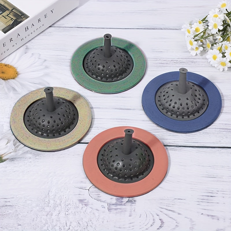 4pack Kitchen Silicone Sink Strainer Garbage Disposal Strainer Sink Drain Catcher Plug Drain Cover Kitchen Sink Basket for Kitchen Sinks Silicone Beige Pink Blue Green