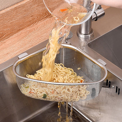 Steel Drain Basket Stainless Steel Sink Drain Basket | Standing And Hanging Dual-use Model - Nail-free Double-sided Adhesive new Version
