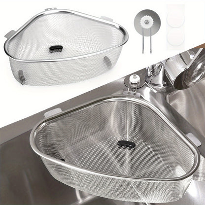 Steel Drain Basket Stainless Steel Sink Drain Basket | Standing And Hanging Dual-use Model - Nail-free Double-sided Adhesive new Version