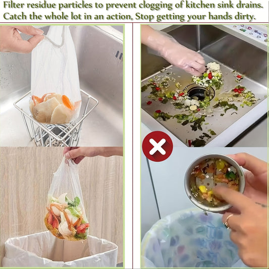 Kitchen Sink Strainer With Sink Basket Holder Sink Strainer Net Bag, Mesh Sink Strainers For Kitchen Sink Food Catcher, Sink Trash Catcher For Garbage Leftovers Etc.